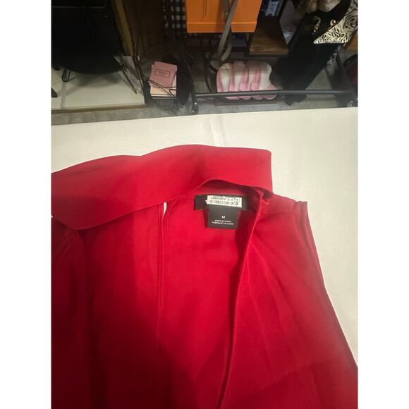 C&S Red Sleeveless Ruffle Blouse - Size M - Picture 5 of 10
